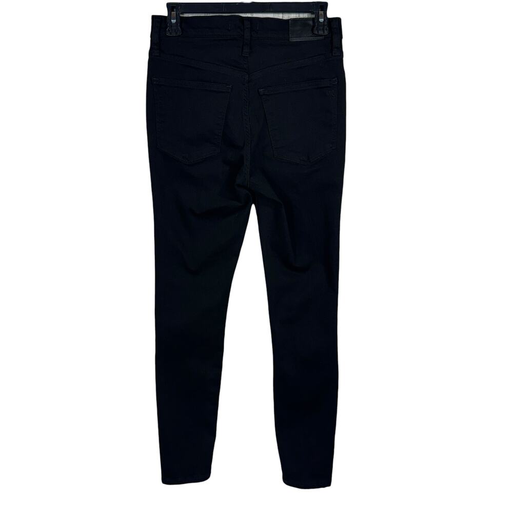 Madewell SZ 27 - 9” Skinny Jeans Mid-Rise Button-Fly Stretch Pockets Black Women - Picture 3 of 10